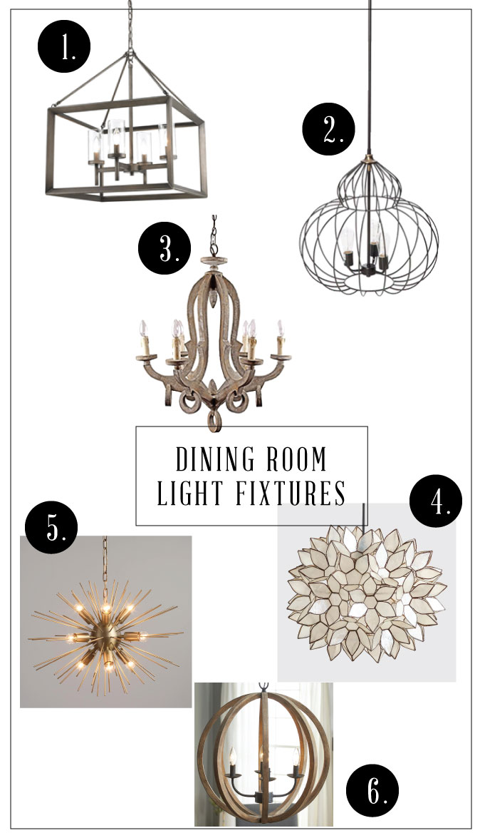 Modern Farmhouse Light Fixtures for the Dining Room