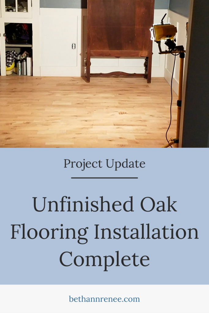 oak flooring installation complete