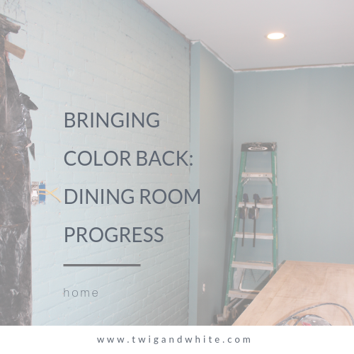 Bringing Color Back – Dining Room Progress