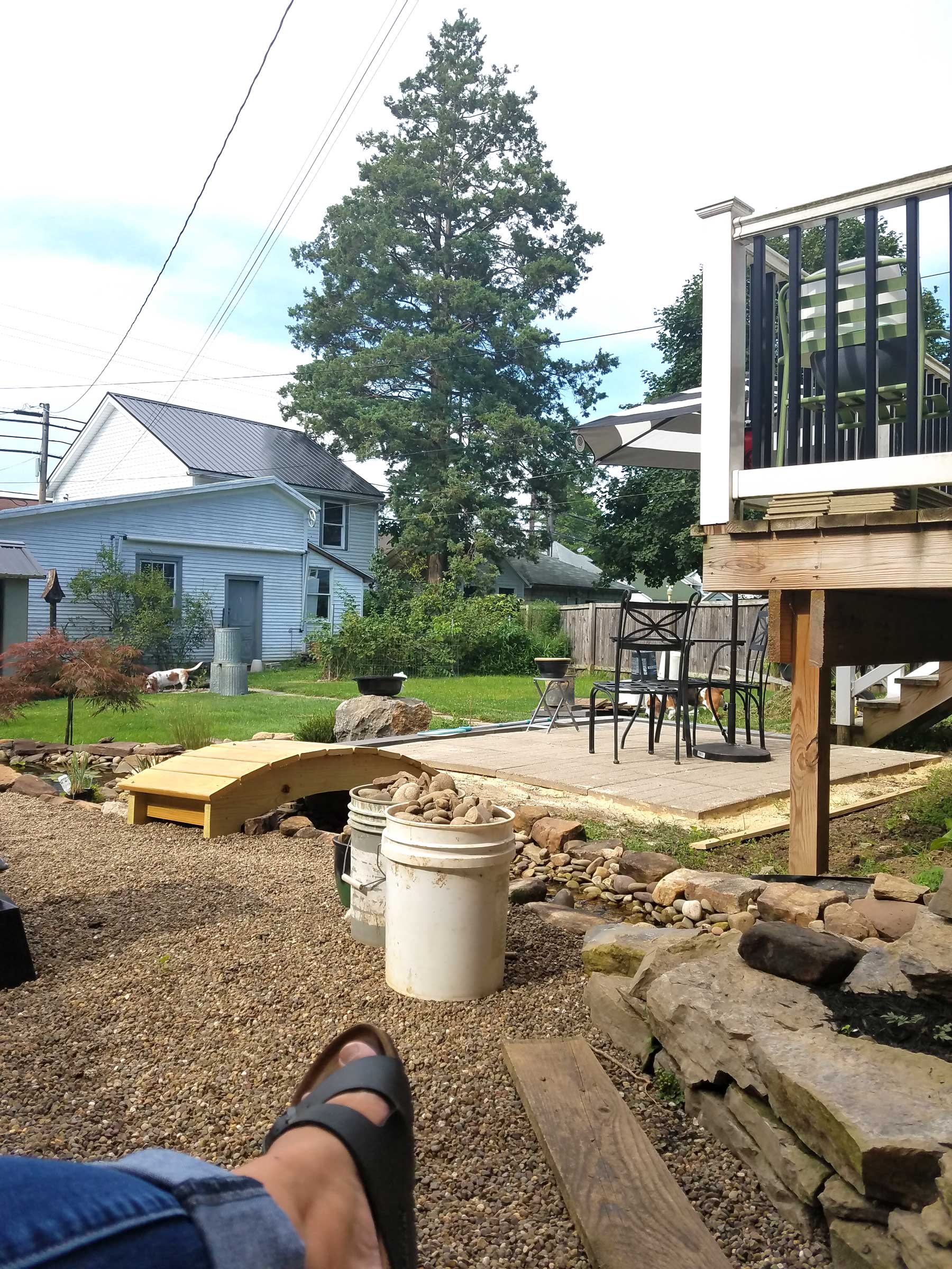 backyard project patio progress