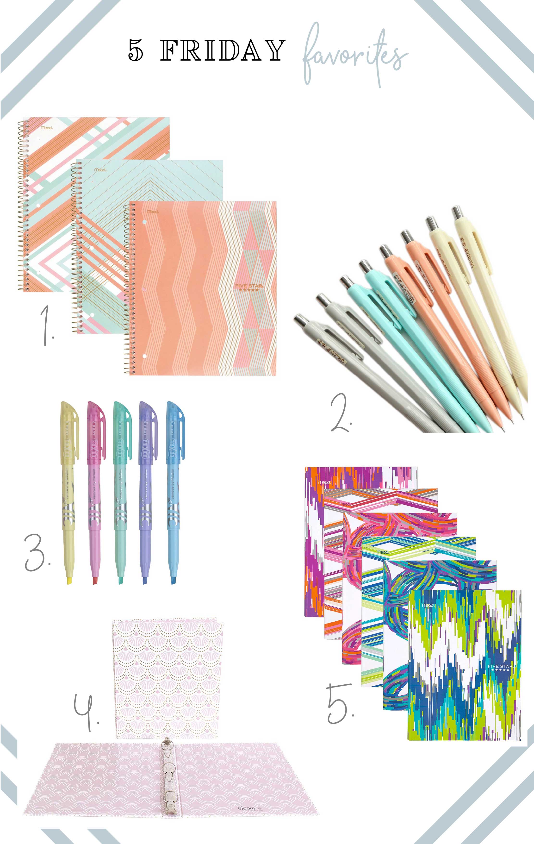 back to school five Friday favorites