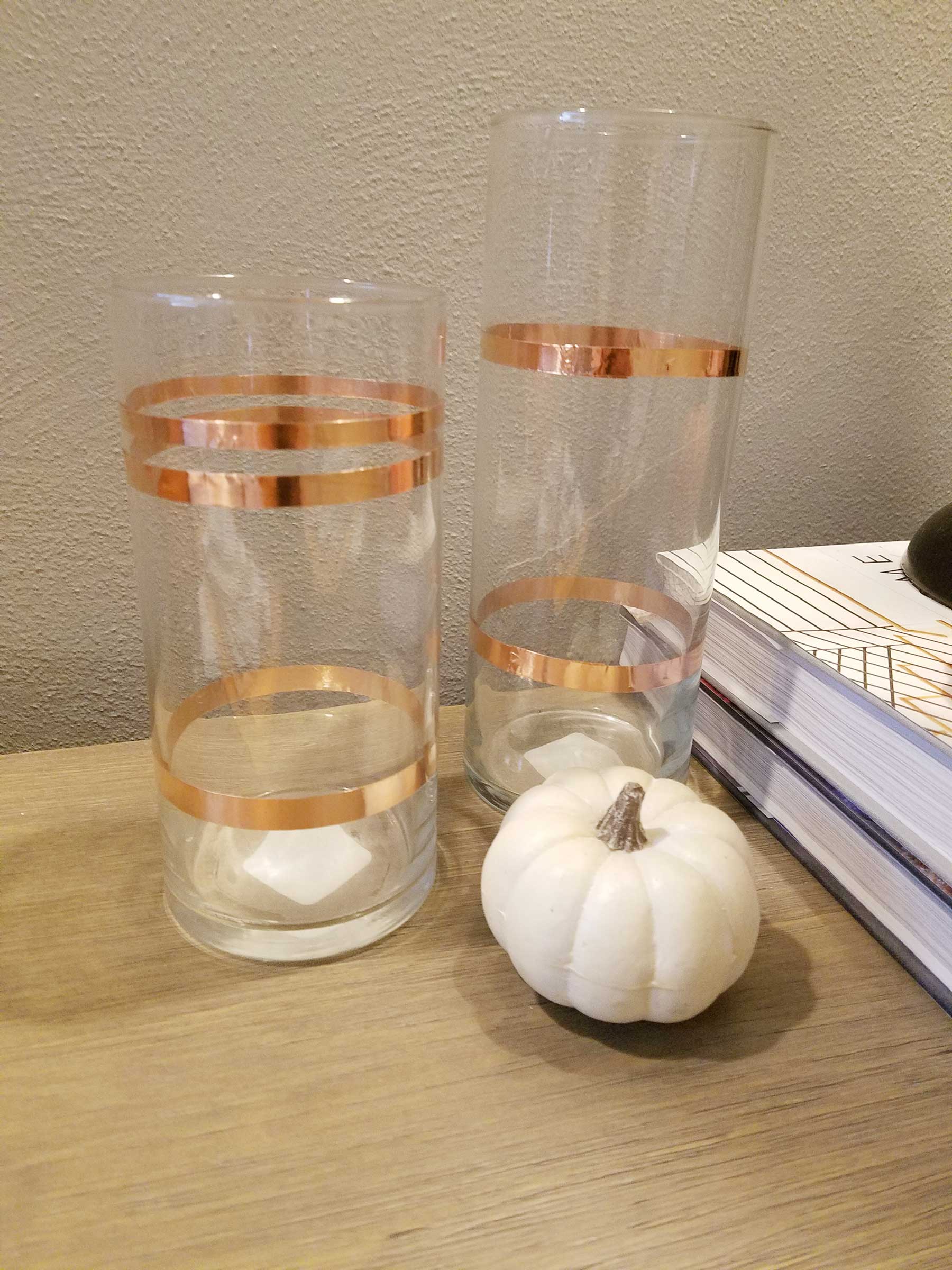 fall decor with copper details