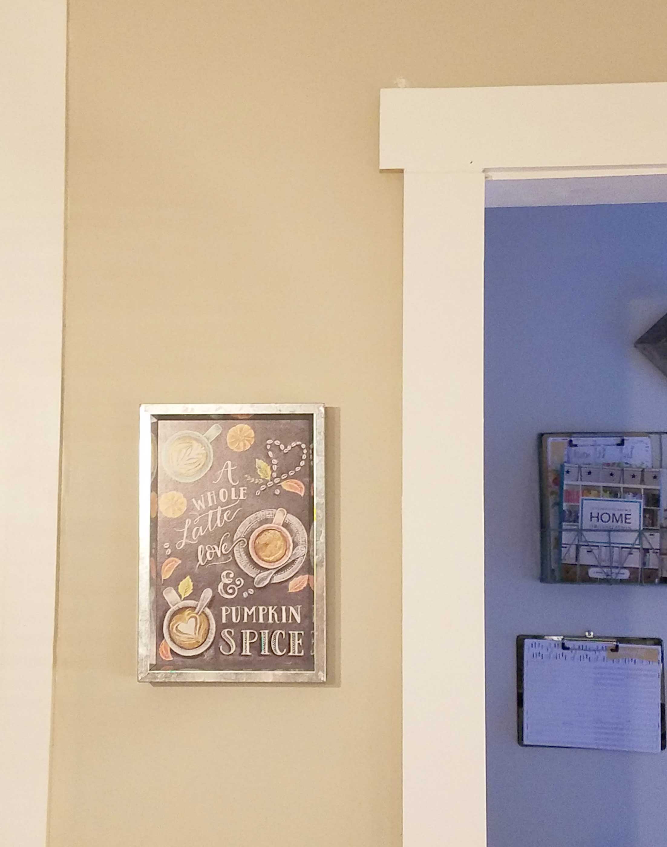 decorating for fall in the kitchen