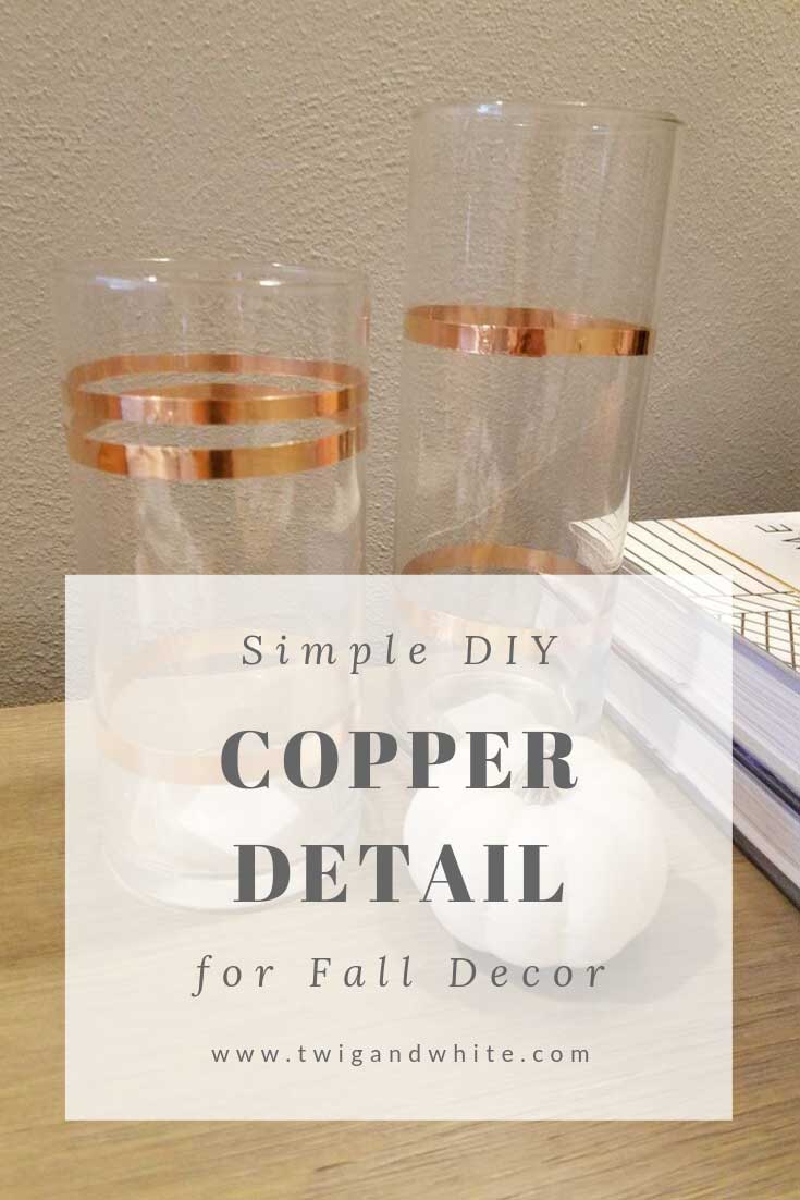 simple diy copper detail for fall decor
