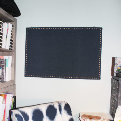 DIY Upholstered Cork Board for the Office