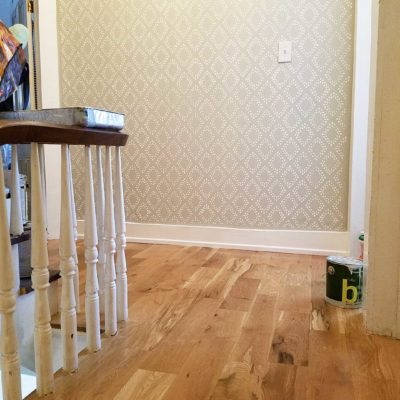 Flooring Progress:  Upstairs Landing