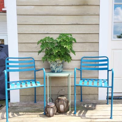 Simple Patio Update with Spray Paint plus a New Seating Area