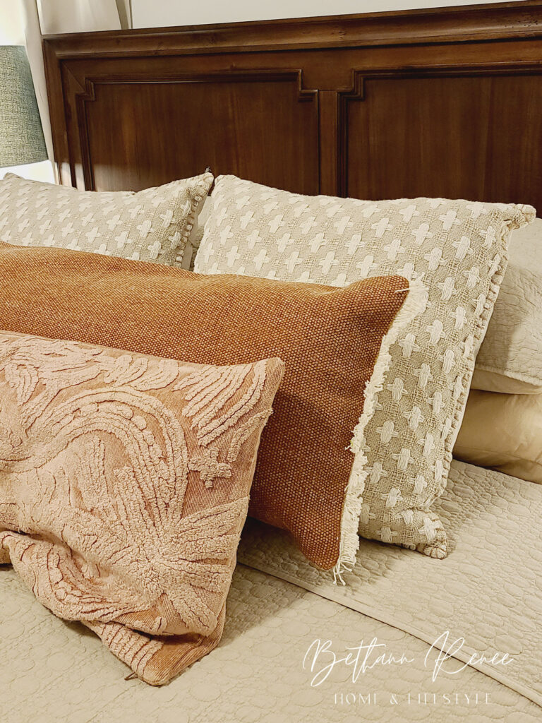 classic and moody fall master bedroom