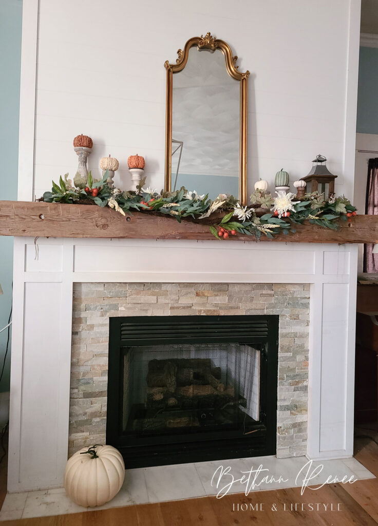 simple fall mantel