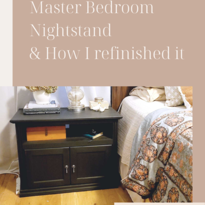 My Repurposed Nightstand and How I refinished it