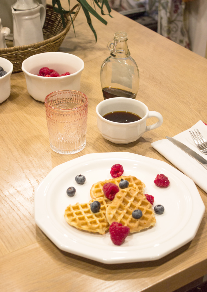 simple valentine's day breakfast table