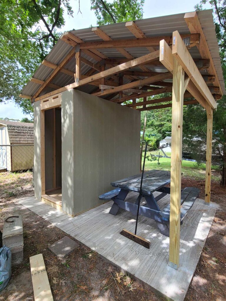 new shed and future outdoor bar