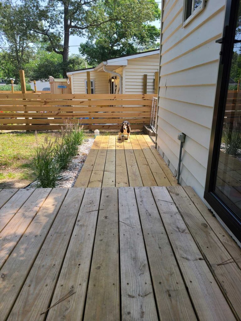 beach house backyard progress