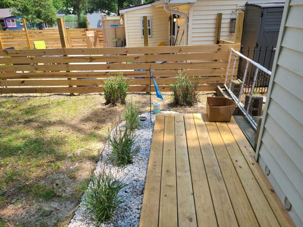beach house backyard progress