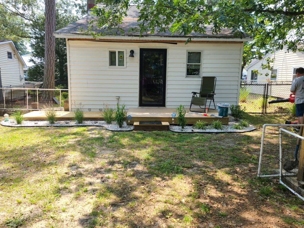 beach house backyard progress