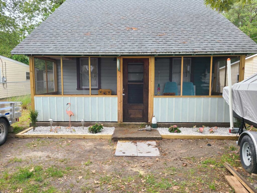 beach house backyard progress