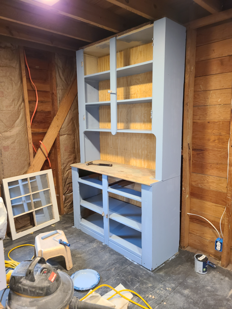 repurposed old beach cottage hutch