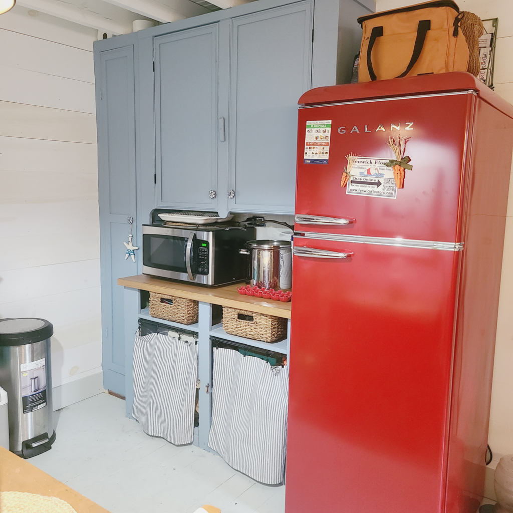 repurposed old beach cottage hutch
